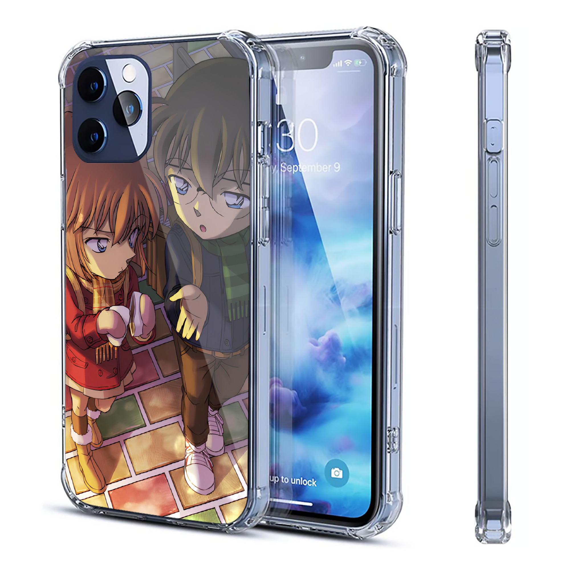 （画像用） 名探偵コナン Detective Conan 【iPhone 12シリーズ対応】透明スマホケース（クリアソフトケース）